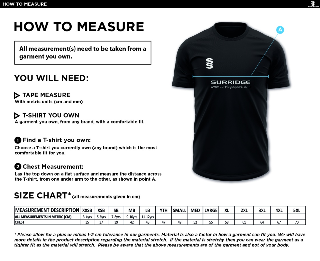 MOLDGREEN RUGBY CLUB BLADE T-SHIRT - BOTTLE/NAVY/AMBER - Size Guide